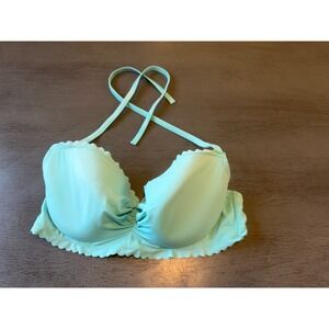 blue underwire VICTORIAS SECRET swimsuit bikini top size 36C